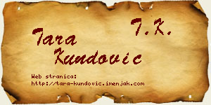 Tara Kundović vizit kartica
